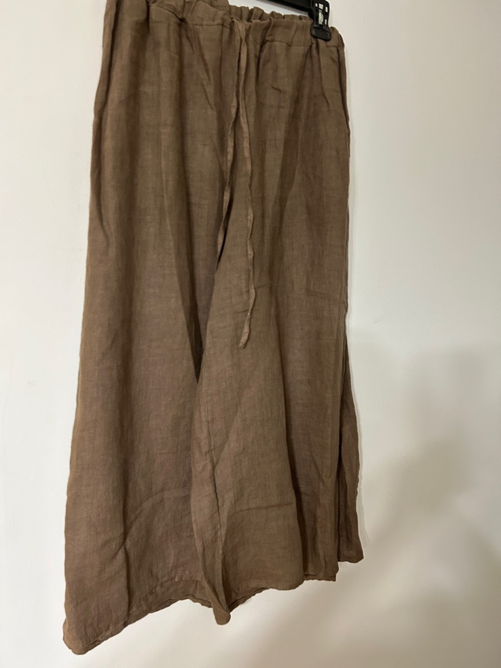 Relaxed Brown Maxi Skirt with Drawstring Waist